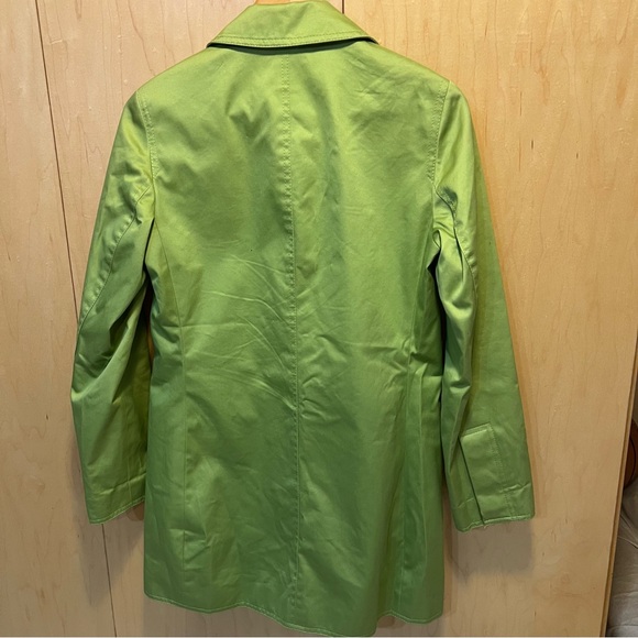 Coach Bright Green Thigh Length Trench Coat Women’s  Smal - Picture 4 of 4